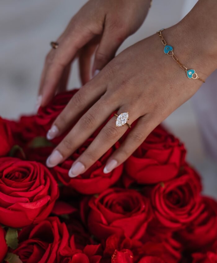 Marquise wedding ring - Image 6